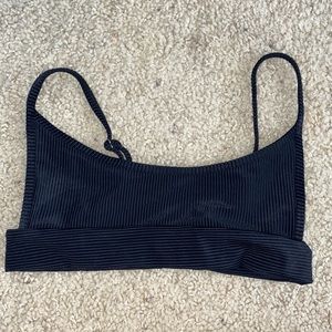 ribbed black bikini top from Frankies Bikinis